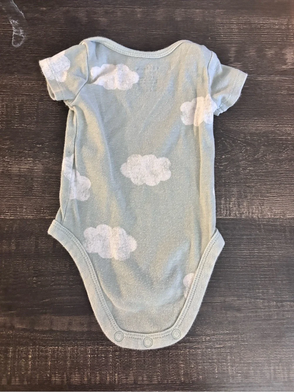 Carter's Light Green Baby Bodysuit with White Cloud Print